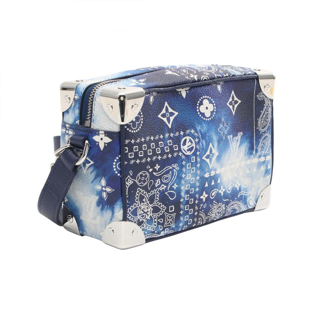 Louis Vuitton Trunk Bandana Soft Shoulder White Blue Navy Bag